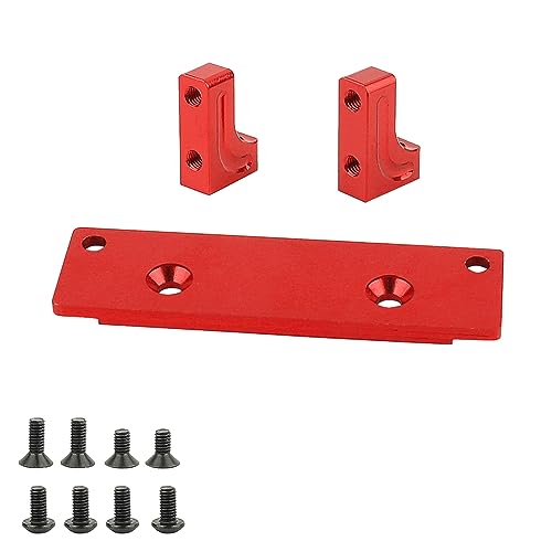 1/10 Metal Alloy Front Axle Servo Mount Holder Servo Fixed Bracket for AXI03004 Capra 1.9 RC Car Alloy Upgrade Parts (Red) - color: Red