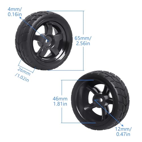 RC Wheel Tires Pre-Glued Tires and Wheels Set On Road RC for 1/10 Scale Racing Car Drift Touring | Brown - color: Brown