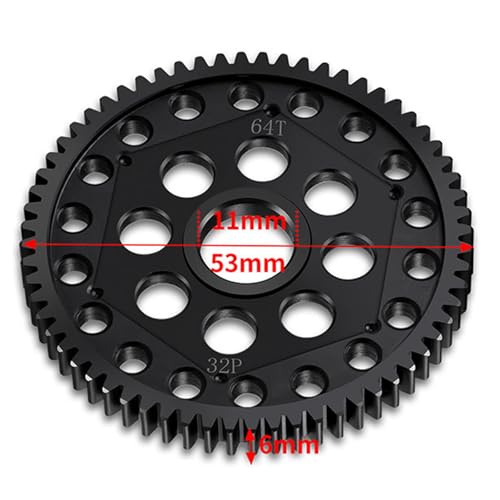 Steel Spur Gear 32 Pitch 64T RC Gears for Axial Yeti 90025 90026 | 90032 90038 SCX10 RR-10 Bomber RC Truck Upgrade Parts
