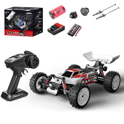 1/16 Scale 4WD RC Off-Road Truck, 70KM/H Brushless Remote Control Car with Full Proportional Steering, All-Metal Bearing Gear Vehicle Model for Hobbyists