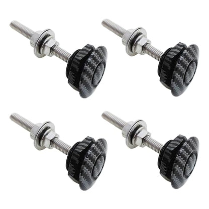4Pcs Quick Latch Hood Pins, Universal Aluminum Quick Release Lock Latch Bumper, License Plate Lock Clip for Bumper Hood or DIY 1.25 inch(Carbon) - color: Carbon