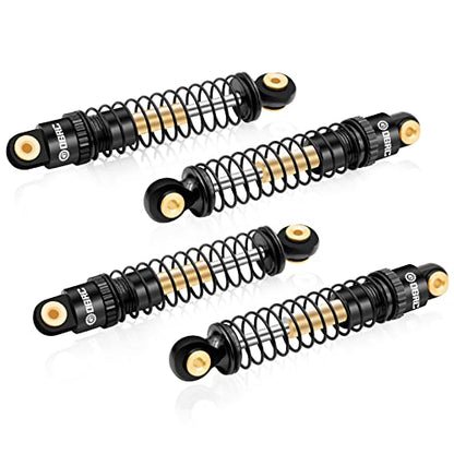 OGRC 42mm RC Shocks Absorber Aluminum Shock Damper for SCX24 1/24 Crawler | Threaded Double Barrel Shocks, for SCX24 AX24 1/24 RC Crawler - color: Black