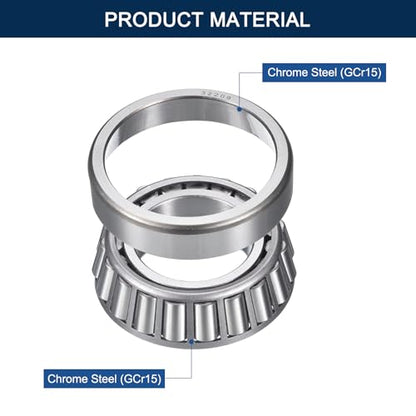 2 Pack 32209 Tapered Roller Bearing Cone and Cup Set | 45mm Bore 85mm OD 25mm Cup Width, Chrome Steel Taper Bearings Set, ABEC-3 - size: 32209