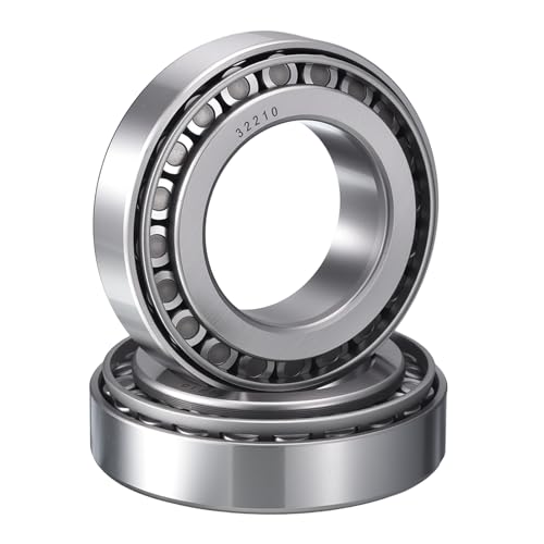 2 Pack 32210 Tapered Roller Bearing Cone and Cup Set | 55mm Bore 90mm OD 25mm Cup Width, Chrome Steel Taper Bearings Set, ABEC-3 - size: 32210