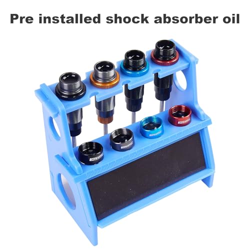 90MM Oil Shock Absorbers Upgrade Compatible with 1/10 RC Crawlers | Fits Tamiya ClodBuster / Bullhead / TRX4 / Axial / Cc01 - Oil Damper Upgrade - Blue - color: Blue