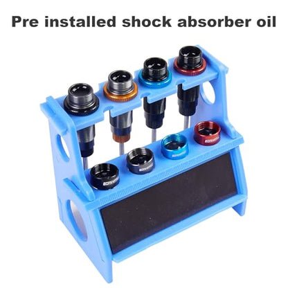 90MM Oil Shock Absorbers Upgrade Compatible with 1/10 RC Crawlers | Fits Tamiya ClodBuster / Bullhead / TRX4 / Axial / Cc01 - Oil Damper Upgrade - Blue - color: Blue