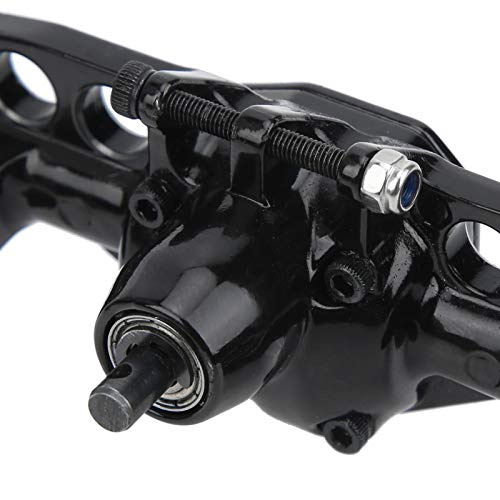 RC Car Metal Rear Portal Axle Assembly for 1/10 SCX10 III RC Crawler Accessories (Black) - color: Black
