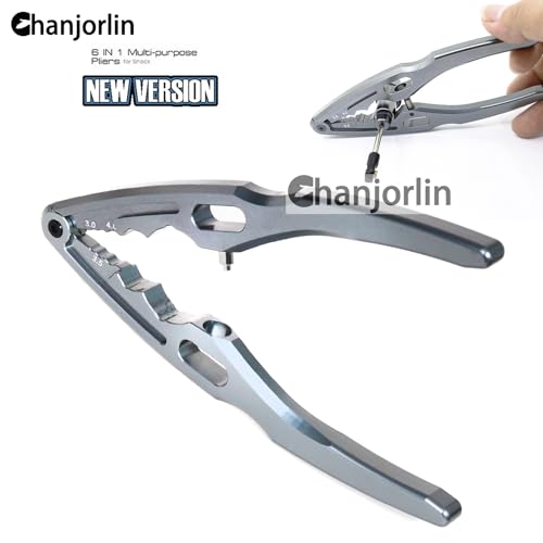 RC Multi-Function Shock Pliers Aluminum Alloy RC Clamps 3.0 3.5 4.0 Shock Pivot Balls Tie Rods Shafts Assembly Disassembly Tool For 1/8 1/10 Crawler On Off Road Buggy Truck Car (Titanium) - color: Titanium