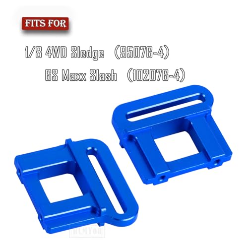 RC Tall Battery Holder Mount Hold Down Upgrades Part for 1/8 6S Maxx Slash / 4WD Sledge,Aluminium Battery Mounting Plate Tray Battery Holder Mount with Strap,Navy Blue - color: Navy Blue- (Upgrades)