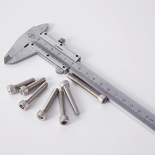 M6 x 30mm 35mm 40mm 45mm 50mm Socket Head Cap Screws Bolts, Stainless Steel 304, Metric Allen Hex Drive, Bright Finish, Fully Threaded, Assortment Kit 50PCS - size: Socket M6x30-50 mm