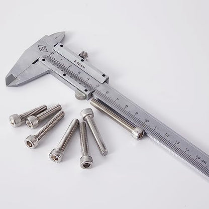M6 x 60mm 65mm 70mm 75mm 80mm Socket Head Cap Screws Bolts, Stainless Steel 304, Metric Allen Hex Drive, Bright Finish, Fully Threaded, Assortment Kit 25PCS - size: Socket M6x60-80mm