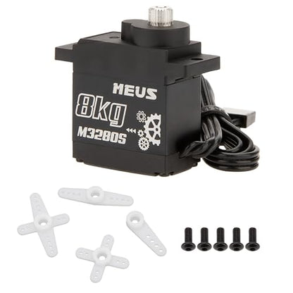 MEUS RACING 8KG Digital RC Micro Servo for Axial SCX24 Traxxas TRX4M Redcat Ascent-18 1/18 1/24 RC Crawler, NOT for Stock SCX24 Servo Mount(M3280S)