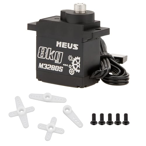 MEUS RACING 8KG Digital RC Micro Servo for Axial SCX24 Traxxas TRX4M Redcat Ascent-18 1/18 1/24 RC Crawler, NOT for Stock SCX24 Servo Mount(M3280S)