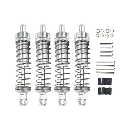 RC Cars Spare Parts for MN D90 for MN-90 for MN99S for WPL C14 C24 C34 1 Set Metal Shock Absorber RC Car Upgrade Parts Accessories(Silver) - color: Silver