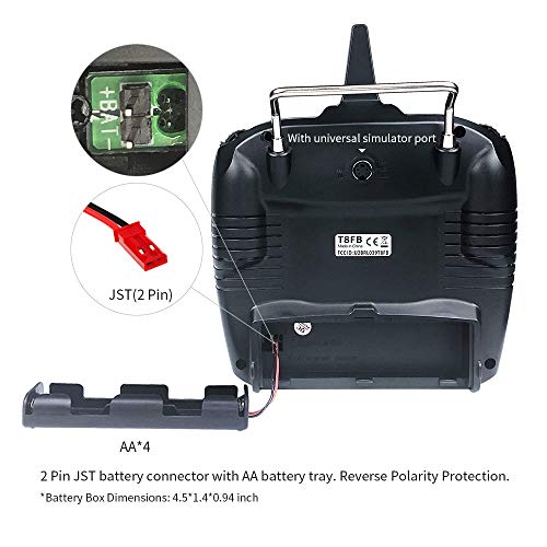 Radiolink T8FB 2.4GHz 8 Channels RC Remote Transmitter and Receiver R8EF Dual Stick Controller with Strap for RC Airplane Aircraft Boat Car and More(Mode 2)