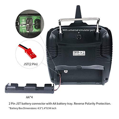 Radiolink T8FB 2.4GHz 8 Channels RC Remote Transmitter and Receiver R8EF Dual Stick Controller with Strap for RC Airplane Aircraft Boat Car and More(Mode 2)