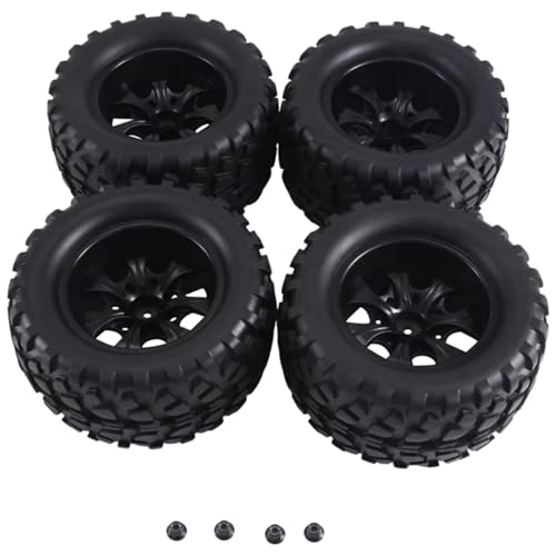 Compatible with Traxxas for Rustler for Stampede for Hoss 2Wd 4X4 1/10 RC Truck Tires Wheels 12Mm Hex RC Wheels and Tires RC Assortment