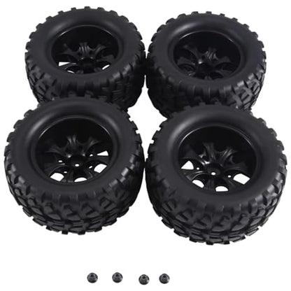 Compatible with Traxxas for Rustler for Stampede for Hoss 2Wd 4X4 1/10 RC Truck Tires Wheels 12Mm Hex RC Wheels and Tires RC Assortment