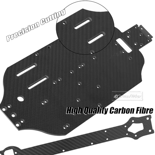 Carbon Fiber Chassis Upgrades Part for 1/10 F0rd F15O Rapt0r R 101076-4,RC Chassis Protect Armor Skid Plate Guard,Red - color: Red(1set)