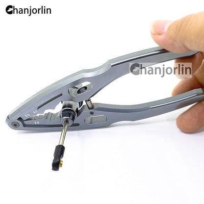 RC Multi-Function Shock Pliers Aluminum Alloy RC Clamps 3.0 3.5 4.0 Shock Pivot Balls Tie Rods Shafts Assembly Disassembly Tool For 1/8 1/10 Crawler On Off Road Buggy Truck Car (Titanium) - color: Titanium