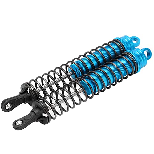RC Crawler Shocks, Oil-Filled Adjustable Damper with Elastic Spring, Blue for 1/8 Scale RC Crawlers, Trail Trucks - color: Blue