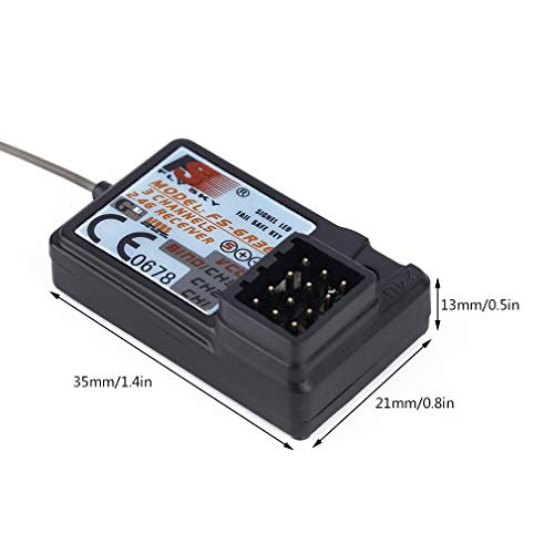Flysky 2PCS FS-GR3E Receiver, Waterproof 3 Channel 2.4G Frequency DC 5V Receiver for FS-GT2 FS-GT2B FS-GT3B FS-GT3C FZ-IT4S RC Car Boat Transmitter Geekstory