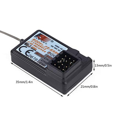Flysky 2PCS FS-GR3E Receiver, Waterproof 3 Channel 2.4G Frequency DC 5V Receiver for FS-GT2 FS-GT2B FS-GT3B FS-GT3C FZ-IT4S RC Car Boat Transmitter Geekstory