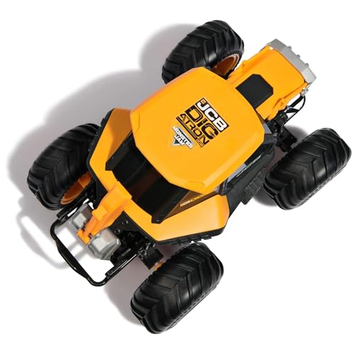 Monster Jam JCB DIGATRON Remote Control Truck, 1:15 Scale RC Monster Truck with 2.4GHz Full-Function Controller, Indoor/Outdoor, Official Vehicle for Kids Ages 4+