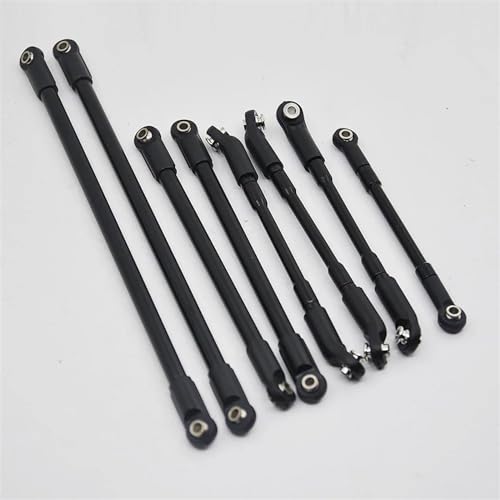RC Links Linkage Compatible with D110 1/10 RC Crawler Car Model Upgrade Parts Accessorie 8Pcs Aluminum Alloy Link Rod with Ball End Linkage Set