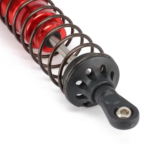 Rc Damper Shock Absorber for Hpi 1/8 Aluminum Adjustable RC Shock Absorber Damper 140mm Rc Car for Buggy Truck Crawler Accessories Upgrades Parts Replacement Use(Red) - size: Red