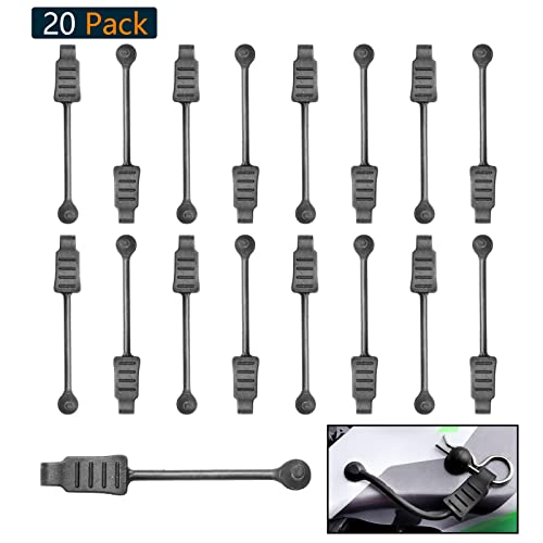 HobbyPark 20pcs RC Rubber Retainer Pull Tabs for 1/12 1/10 1/8 1/5 RC Car Body Clips (fit 1.2mm 1.4mm 1.5mm Rod) - size: fit 1.2mm 1.4mm 1.5mm Rod