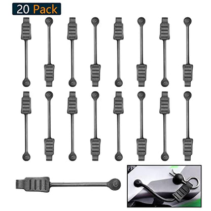 HobbyPark 20pcs RC Rubber Retainer Pull Tabs for 1/12 1/10 1/8 1/5 RC Car Body Clips (fit 1.2mm 1.4mm 1.5mm Rod) - size: fit 1.2mm 1.4mm 1.5mm Rod