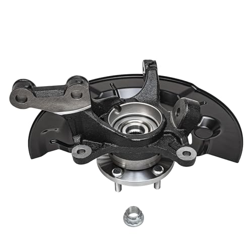 Detroit Axle - 2.5L Front 4pc Steering Knuckles Kit for 2012-2017 | Toyota Camry, 2 Steering Knuckles & Wheel Bearing Hubs 2 Outer Tie Rod Ends 2013 2014 2015 2016 Replacement - size: 4SU50407/Kit