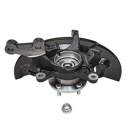 Detroit Axle - 2.5L Front 4pc Steering Knuckles Kit for 2012-2017 | Toyota Camry, 2 Steering Knuckles & Wheel Bearing Hubs 2 Outer Tie Rod Ends 2013 2014 2015 2016 Replacement - size: 4SU50407/Kit