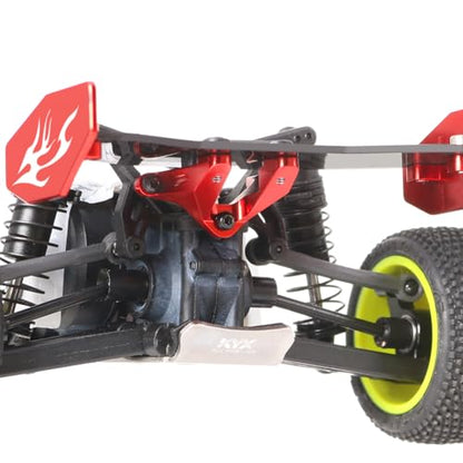 Aluminum Carbon Fiber Rear Wing Tail Spoiler for Losi 1/24 Micro-B 2WD Buggy RC Tail Wing Parts (Red Tail Wing Bracket) - color: Red Tail Wing Bracket