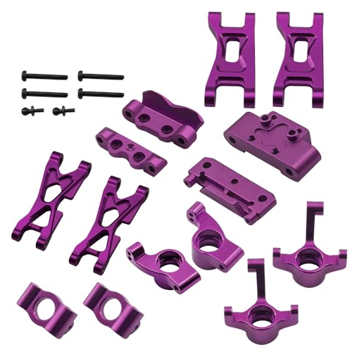 High-Precision CNC Steering Knuckles & Suspension Arms Upgrade Kit for Losi Micro B 1/24 RC Car 2WD Buggy RTR LOS00007(Purple) - color: Purple