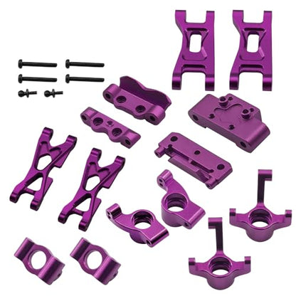High-Precision CNC Steering Knuckles & Suspension Arms Upgrade Kit for Losi Micro B 1/24 RC Car 2WD Buggy RTR LOS00007(Purple) - color: Purple