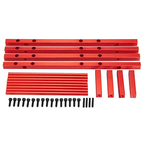 RC Car Alloy Tire Rack/ Wheel Rack for 1.9'' 2.2" Tire Wheel Rim SCX10 D90 CC01 TRX4 RC Crawler (Red) - color: Red