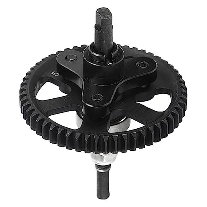 Aluminum Steel Differential Slipper Clutch, Slipper Clutch Assembly, 54T Aluminum Steel Differential Gear Slipper Clutch for Traxxas Slash 4x4 1/10 RC Car (Black) - color: Black