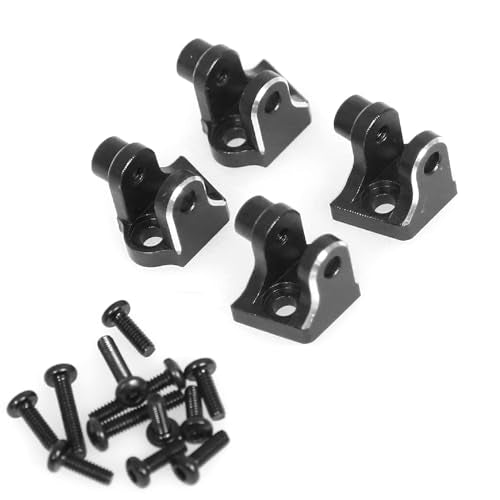 Aluminum Lower Shock Absorber Fixed Mount RC Upgraded Parts for LOSI 1/18 Mini LMT 4X4 Brushed Monster Truck RTR-LOS01026 RC Car, Black - color: Black Lower Shock Fixed Mount