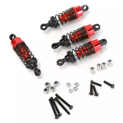 RC Repairs Components for Tamiya for Tt-01 1/10 4Pcs 58mm Aluminum Alloy Shock Absorbers Damper Set Rc Car Upgrade Parts Repair Spare Toy Models - color: Red