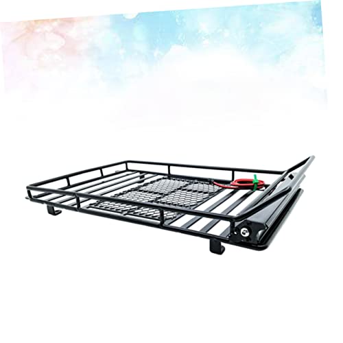 Car Roof Luggage Holder Rack Led Light Rc Crawler Storage Shelf Car Roof Cargo Bracket for Simulation Accessories Lightweight Design