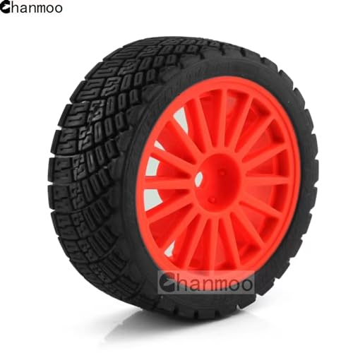 1/10 RC Drift Tires and Hard Plastic Wheels Rim 12mm Hex OD 67mm On Road Tyres for 1:10 Scale Rally Racing Car Tamiya TT01 TT02 XV01 TA06 A959 PTG2 144001 HPI KYOSHO HSP PTG2 Traxxas 4PCS