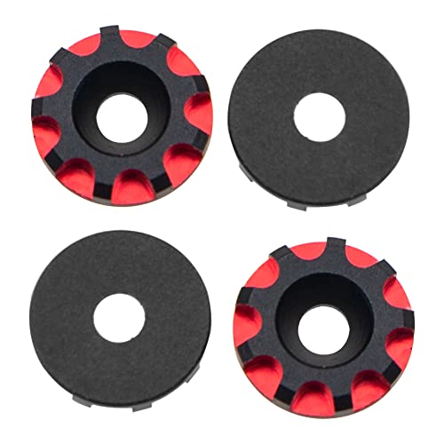 4Pack Vgoohobby Universal Rear Wing Buttons Gasket Compatible with Arrma Traxxas HPI HSP Redcat Axial Tamiya 1/10 RC Off Road Buggy Racing Car (Red) - color: Red