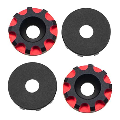4Pack Vgoohobby Universal Rear Wing Buttons Gasket Compatible with Arrma Traxxas HPI HSP Redcat Axial Tamiya 1/10 RC Off Road Buggy Racing Car (Red) - color: Red