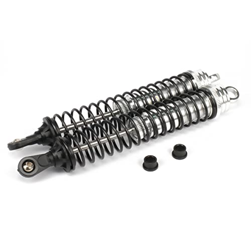 RC Shock Absorber 140mm,Oil Adjustable RC Damper Set for 1/8 Rc Car Buggy Truck Hsp Hpi Losi Axial Upgraded Hop-Up Parts 4PCS/Set(Silver) - color: Silver
