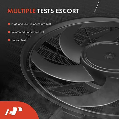 A-Premium Engine Radiator Cooling Fan Assembly with Brushless Motor | Compatible with Select Porsche Models - 718 Boxster/718 Cayman 2017-2023, 718 Spyder 2020-2023, 911 2017-2019
