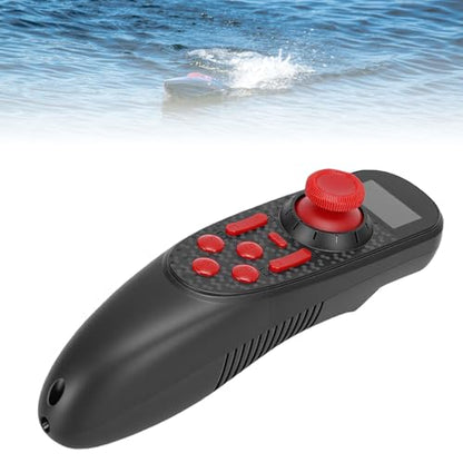 2.4G Vibrating Display RC Transmitter and Receiver Compatible with RC Boat Telemetry Functionality and Cruise Control for Lovers