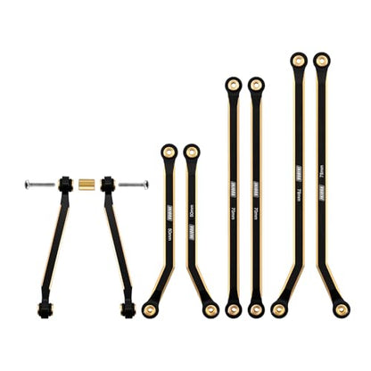 INJORA Brass High Clearance 4 Links Set for SCX24 Gladiator Power Wagon(BR) - color: Black Brass