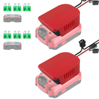 2 Packs Power Wheel Adapter for Craftsman 20V Battery Adapter Power Wheels Battery Converter Kit with Fuses & Wire Terminals, 14AWG Wire, Power Connector for DIY Rc Car Toys, Robotics and Rc Truck